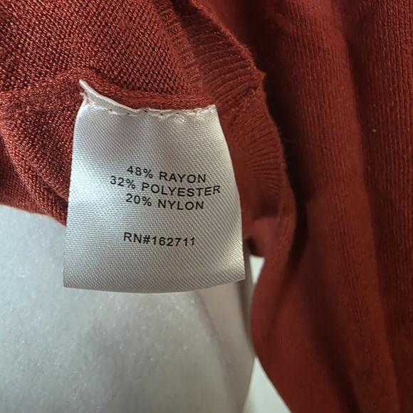 99 Jane Street Womens Burnt Orange Sweater Open Back Size Medium - Picture 6 of 8